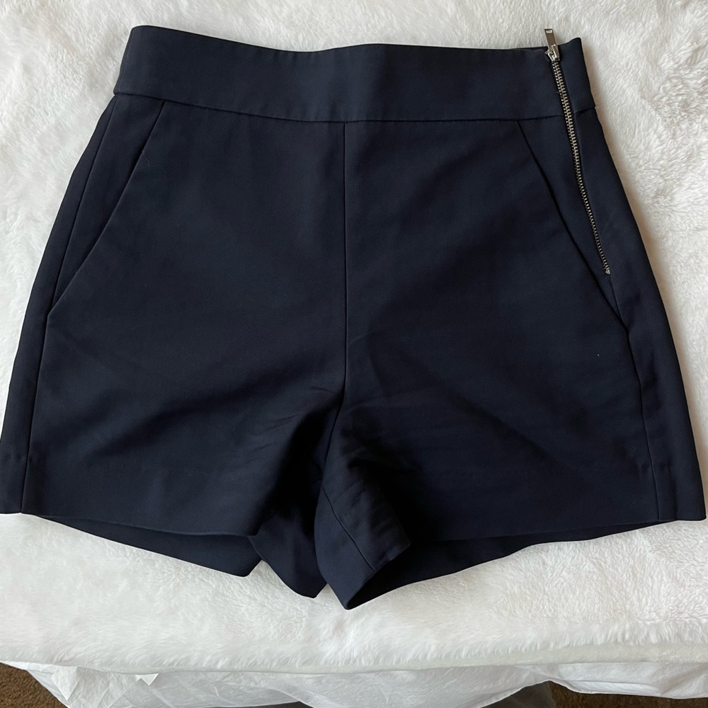 ZARA | Dark Blue | Zip Up Dress Shorts | Great Condition | XS
